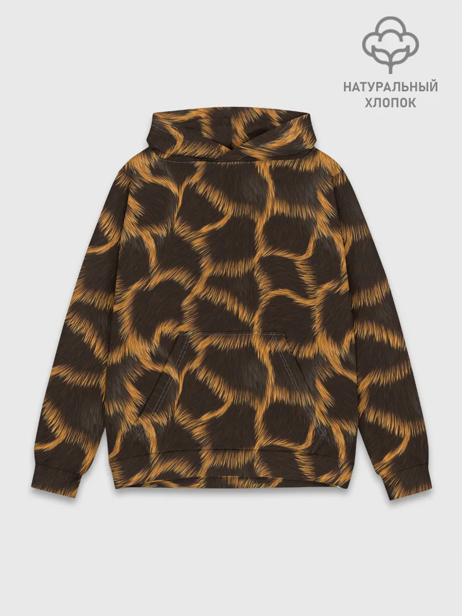 Худи мужской база хлопок / Леопард