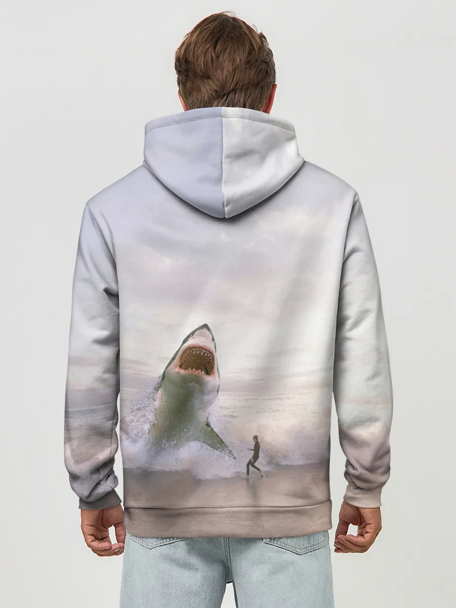 Худи мужской база хлопок / Мегалодон