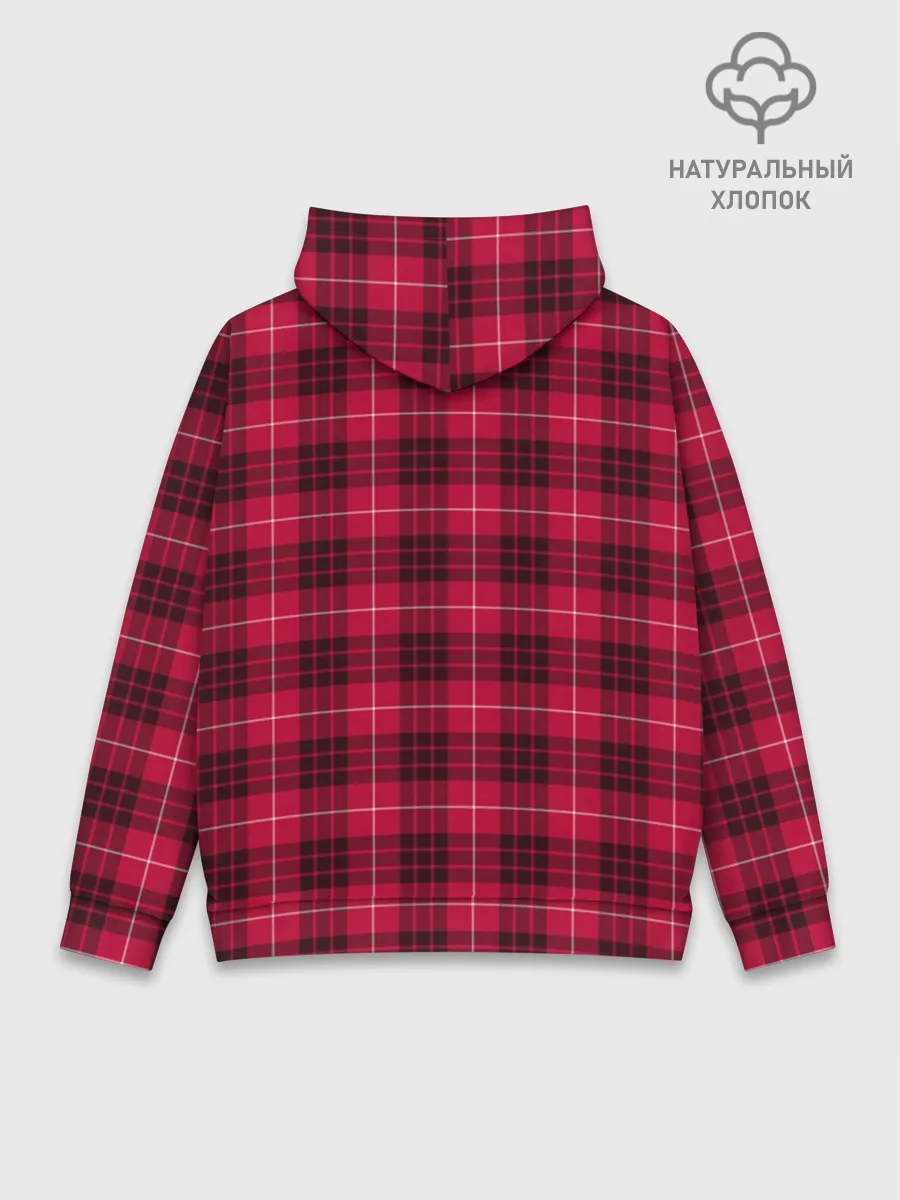 Худи мужской база хлопок / Клетка