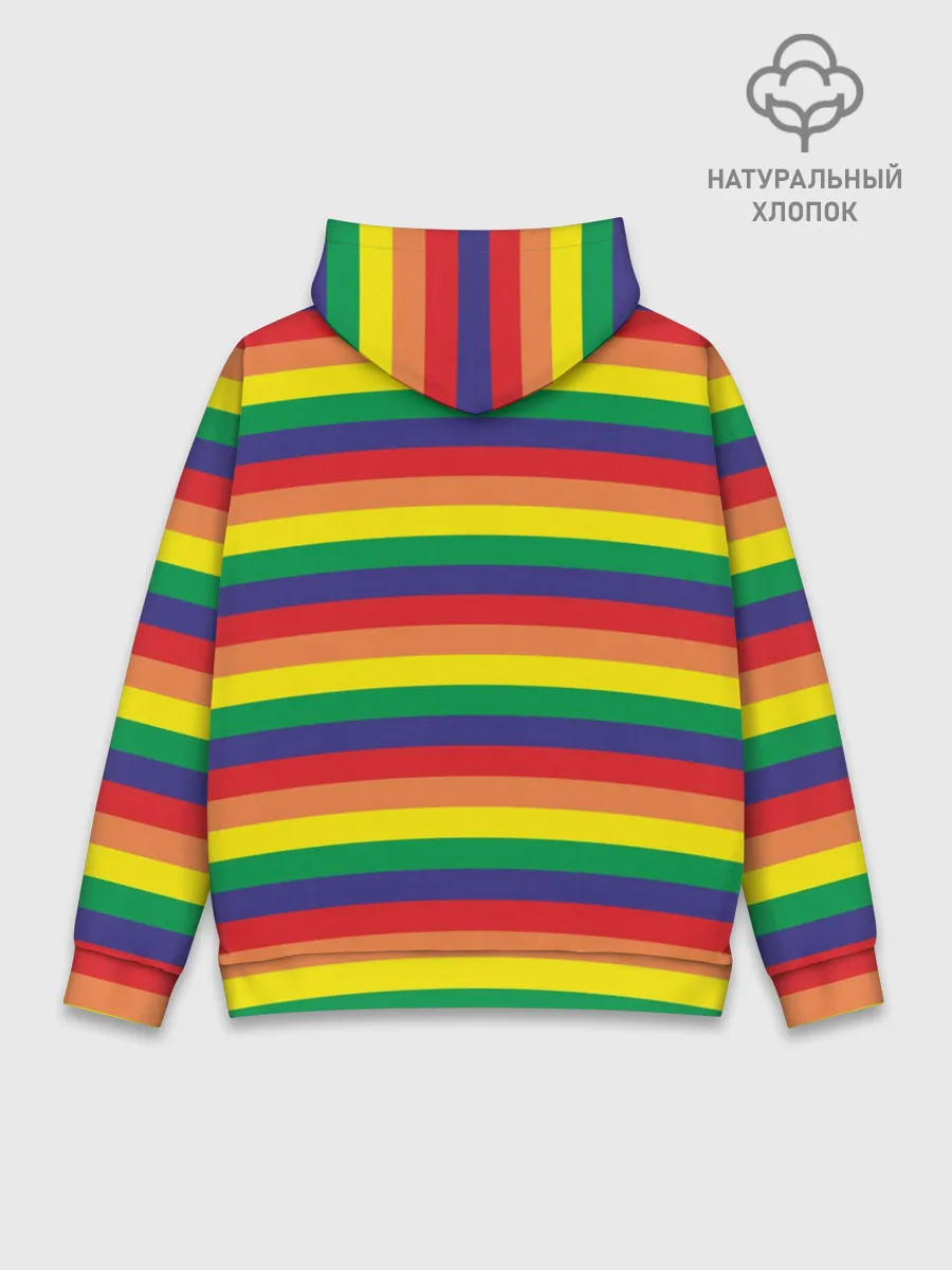 Худи мужской база хлопок / Радуга