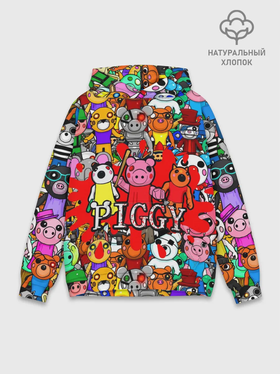 Худи мужской база хлопок / ROBLOX PIGGY
