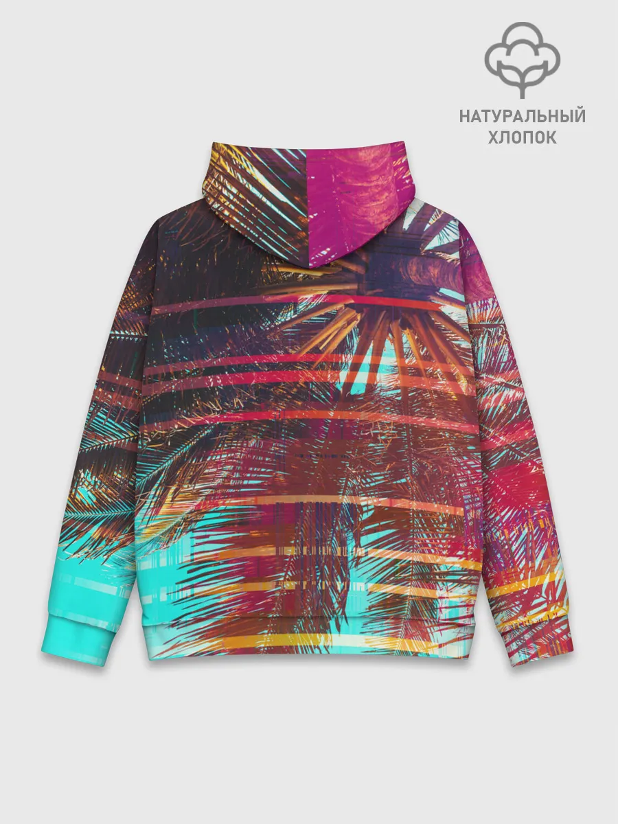 Худи мужской база хлопок / Palm glitch art