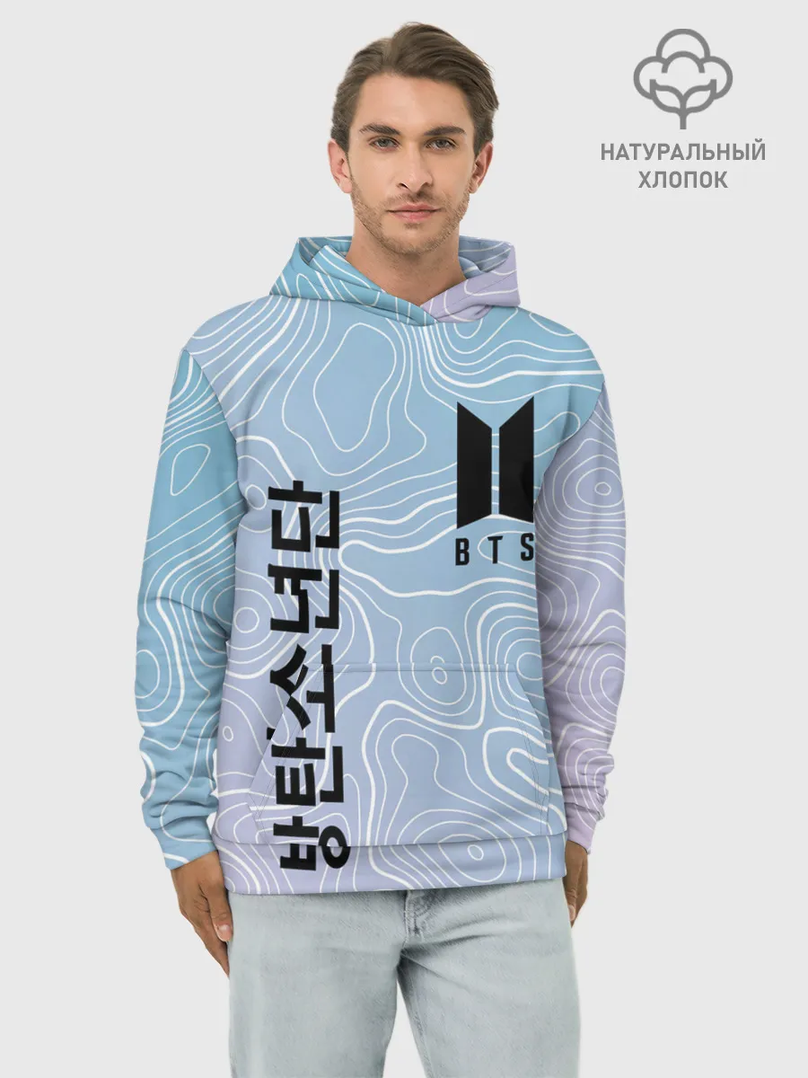 Худи мужской база хлопок / BTS / БТС.
