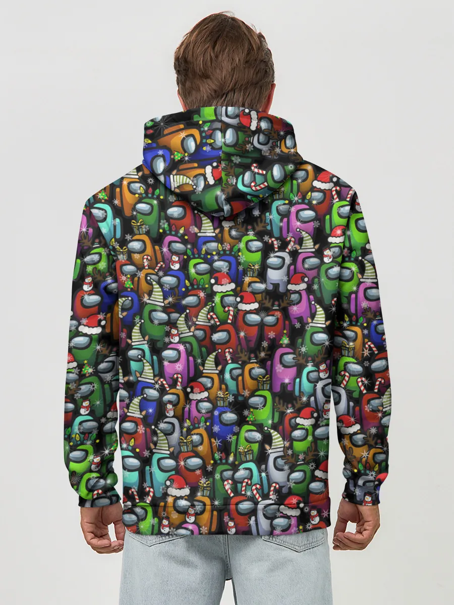 Худи мужской база хлопок / Among Us. С Новым Годом!