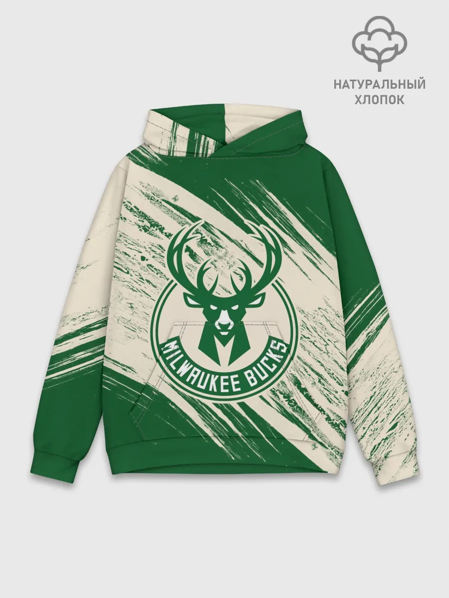 Худи мужской база хлопок / Милуоки Бакс