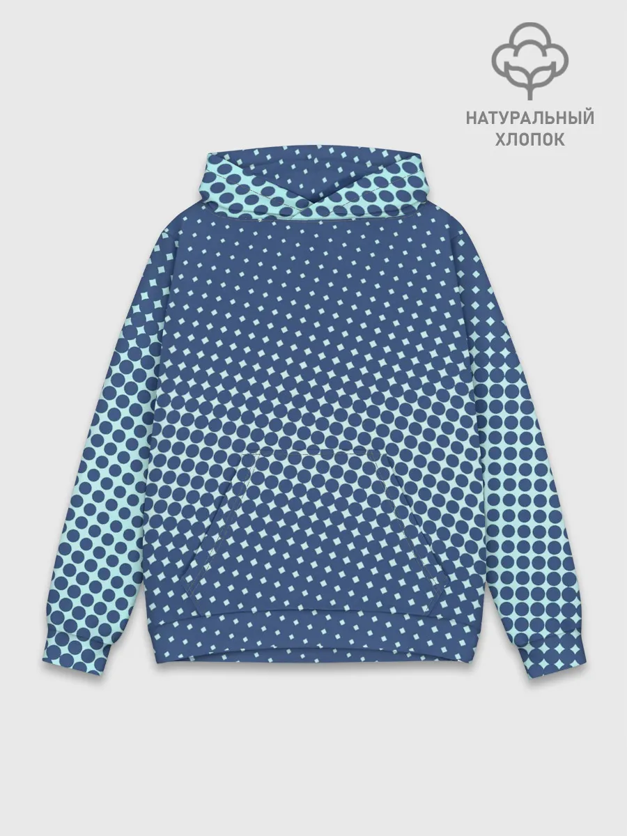 Худи мужской база хлопок / Хаотичный горошек