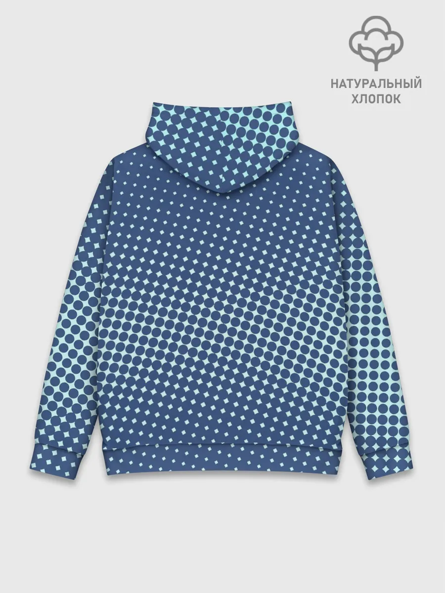 Худи мужской база хлопок / Хаотичный горошек