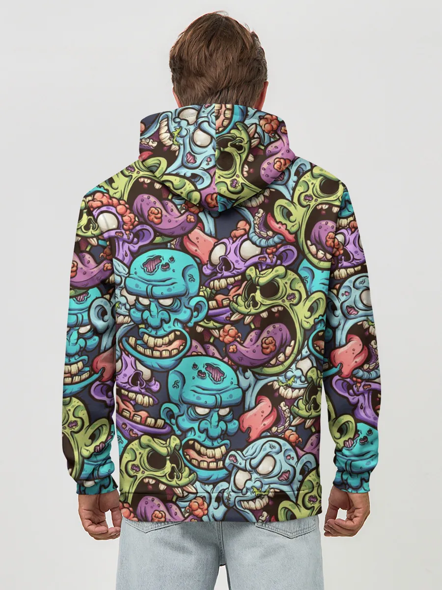 Худи мужской база хлопок / Зомби Паттерн