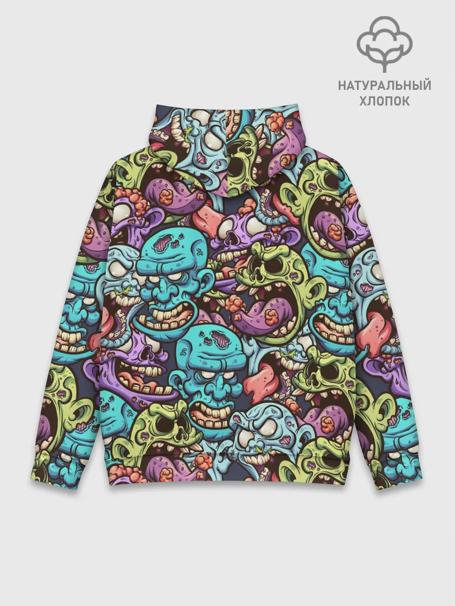 Худи мужской база хлопок / Зомби Паттерн