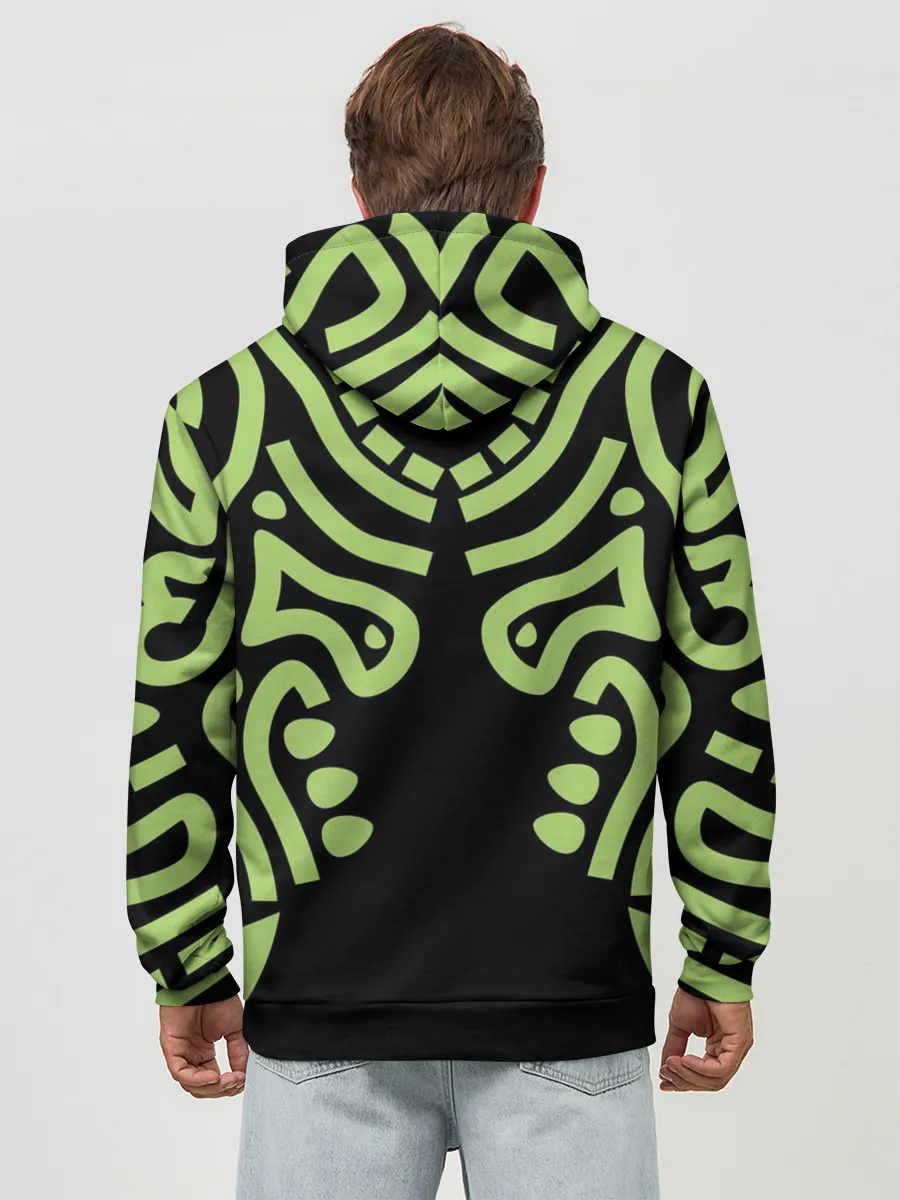 Худи мужской база хлопок / узор тату