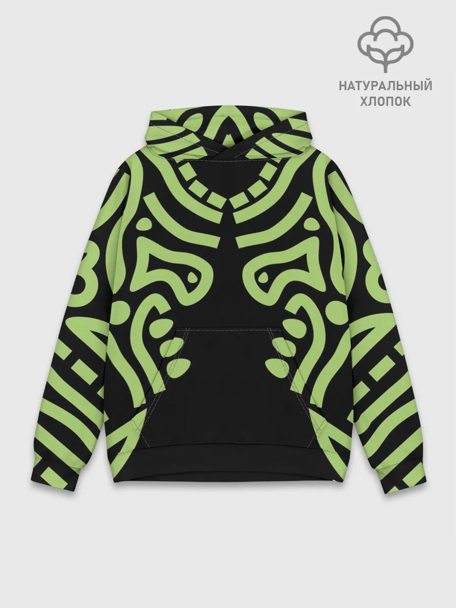 Худи мужской база хлопок / узор тату