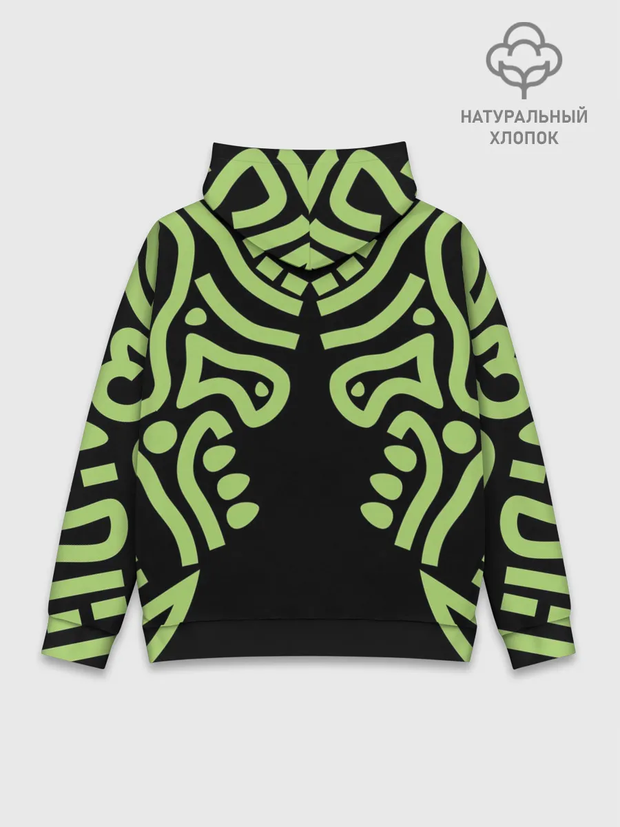 Худи мужской база хлопок / узор тату