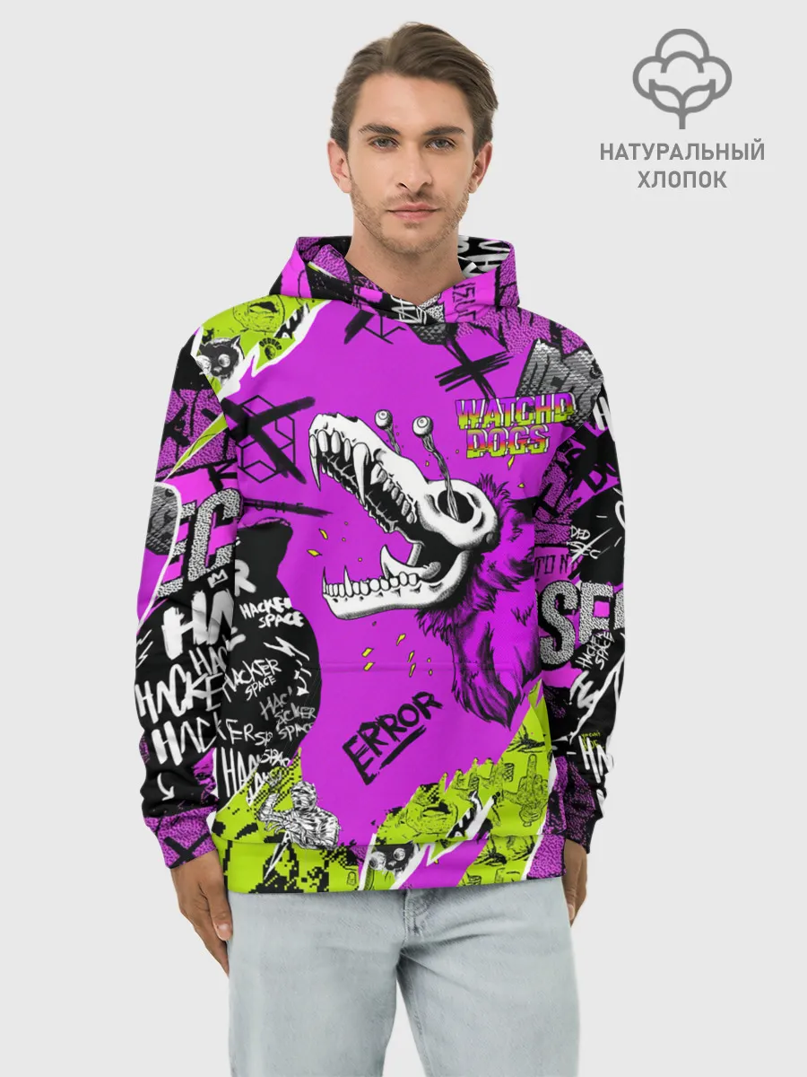 Худи мужской база хлопок / Watch Dogs: Legion