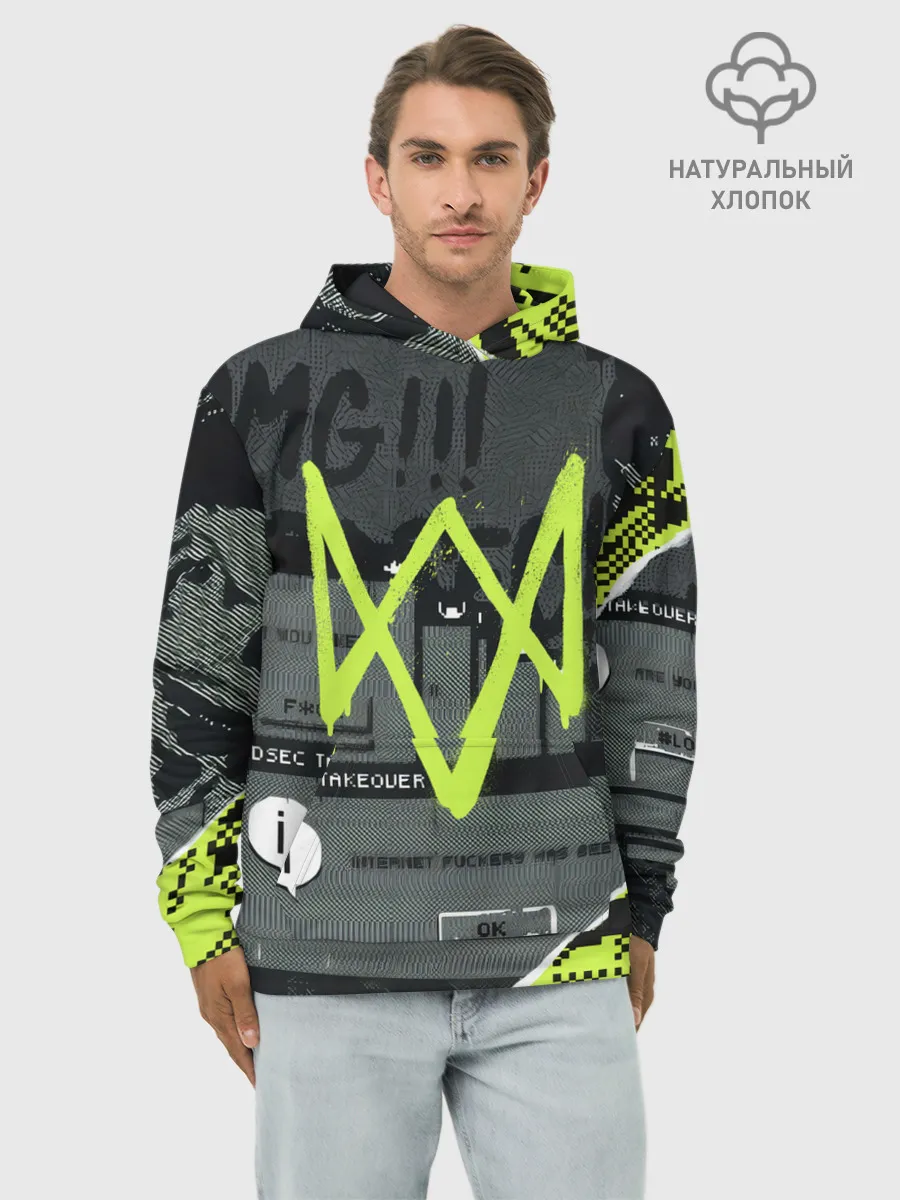 Худи мужской база хлопок / WATCH DOGS: LEGION.