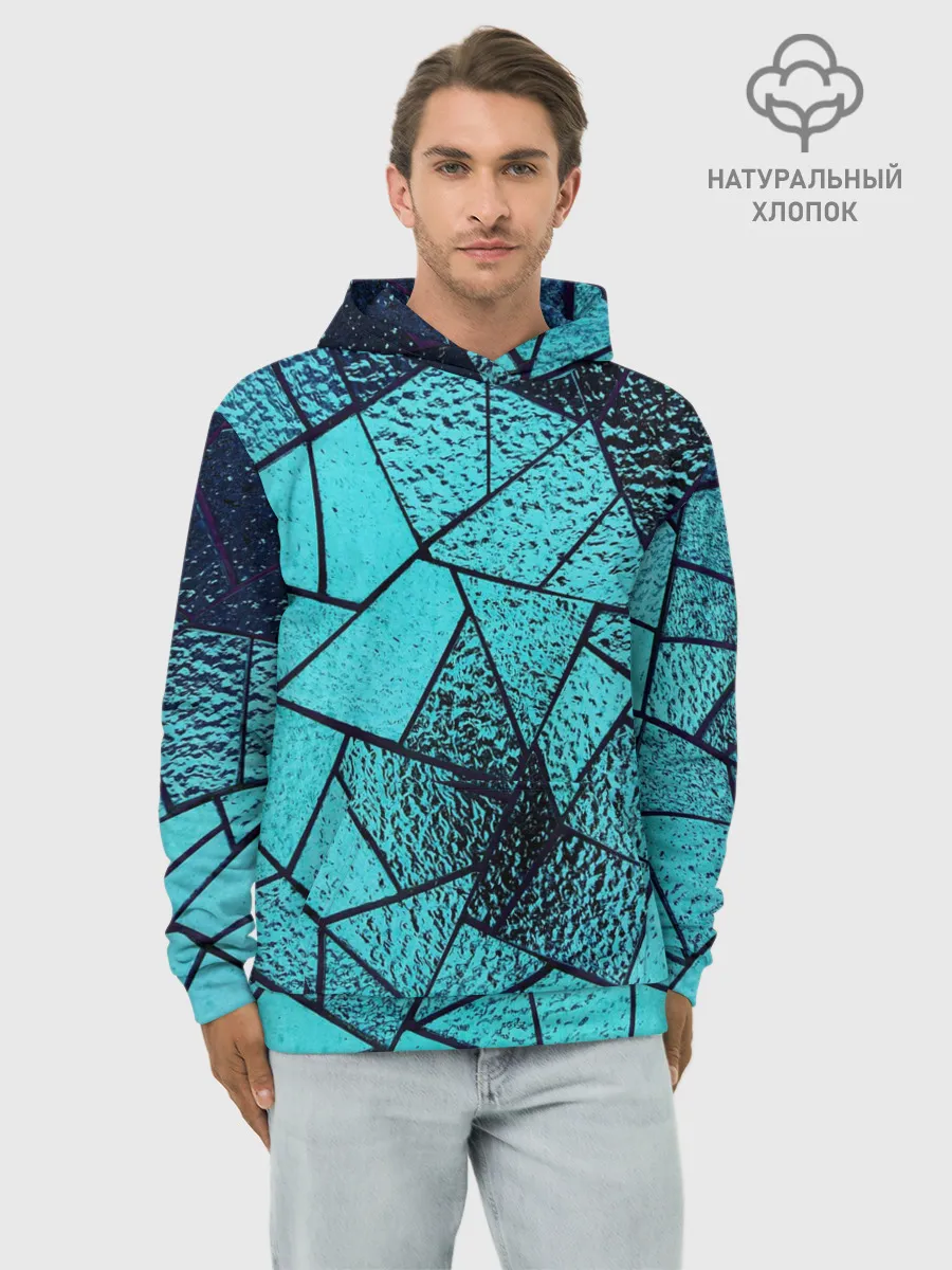 Худи мужской база хлопок / НЕОНОВЫЙ ВИТРАЖ