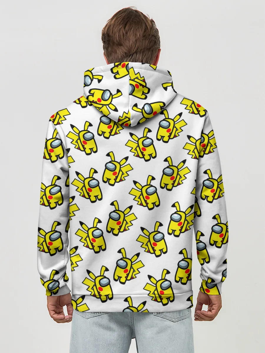 Худи мужской база хлопок / Among us Pikachu