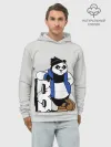 Худи мужской база хлопок / Серьёзная Панда