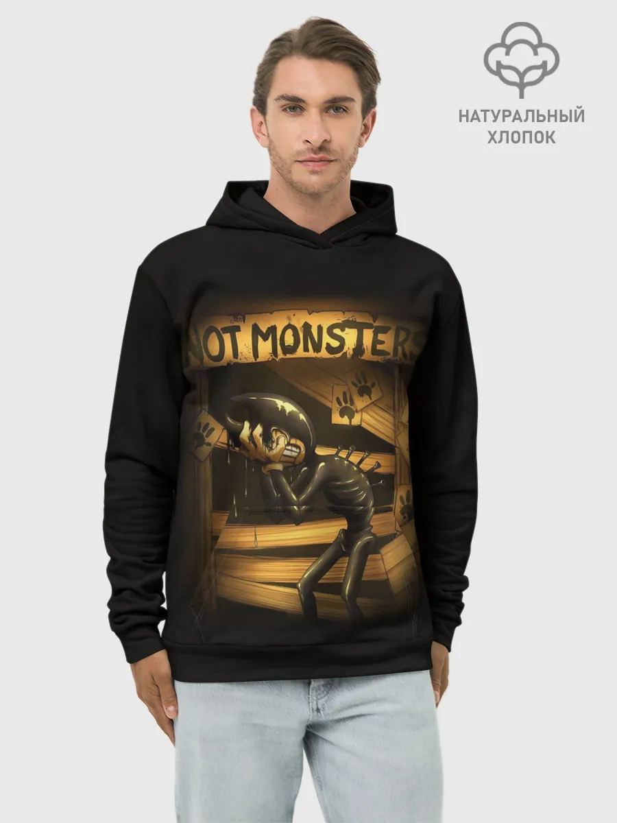 Худи мужской база хлопок / Bendy And The Ink Machine
