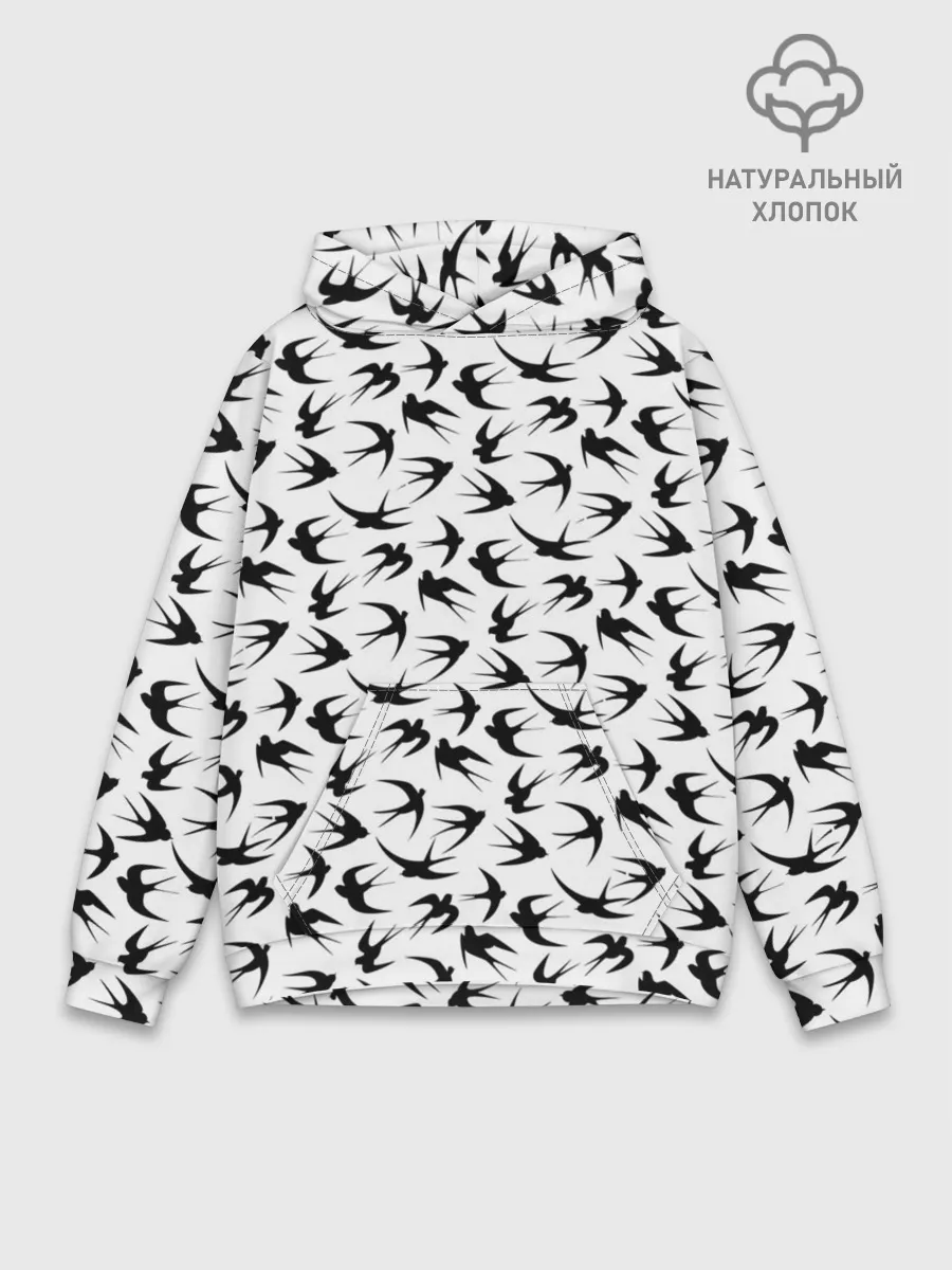 Худи мужской база хлопок / Ласточки