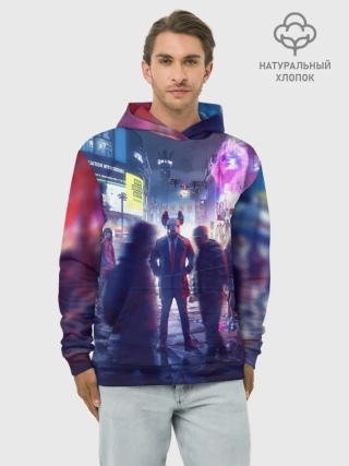 Худи мужской база хлопок / Маска Watch dogs