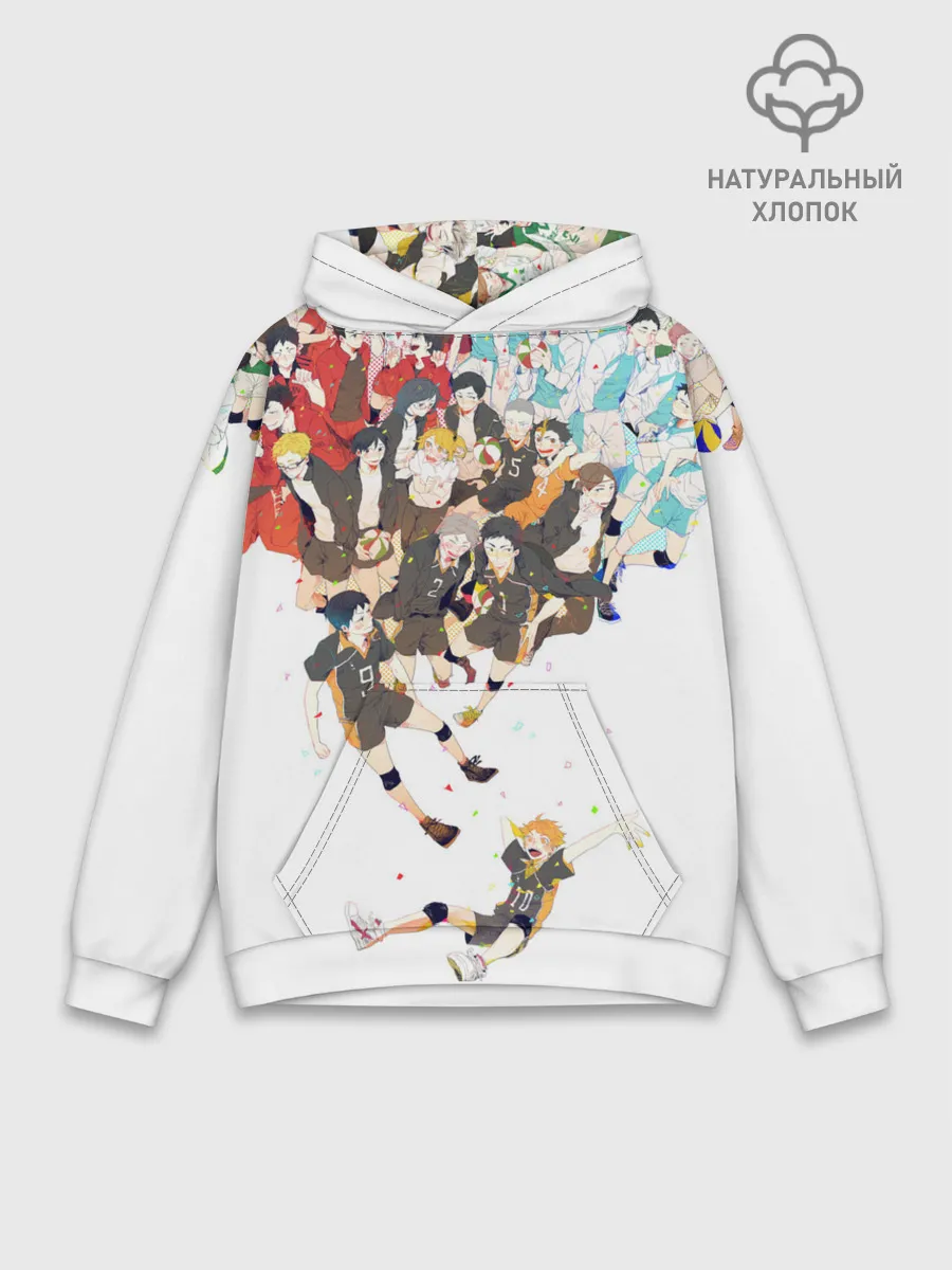 Худи мужской база хлопок / Все герои Haikyuu