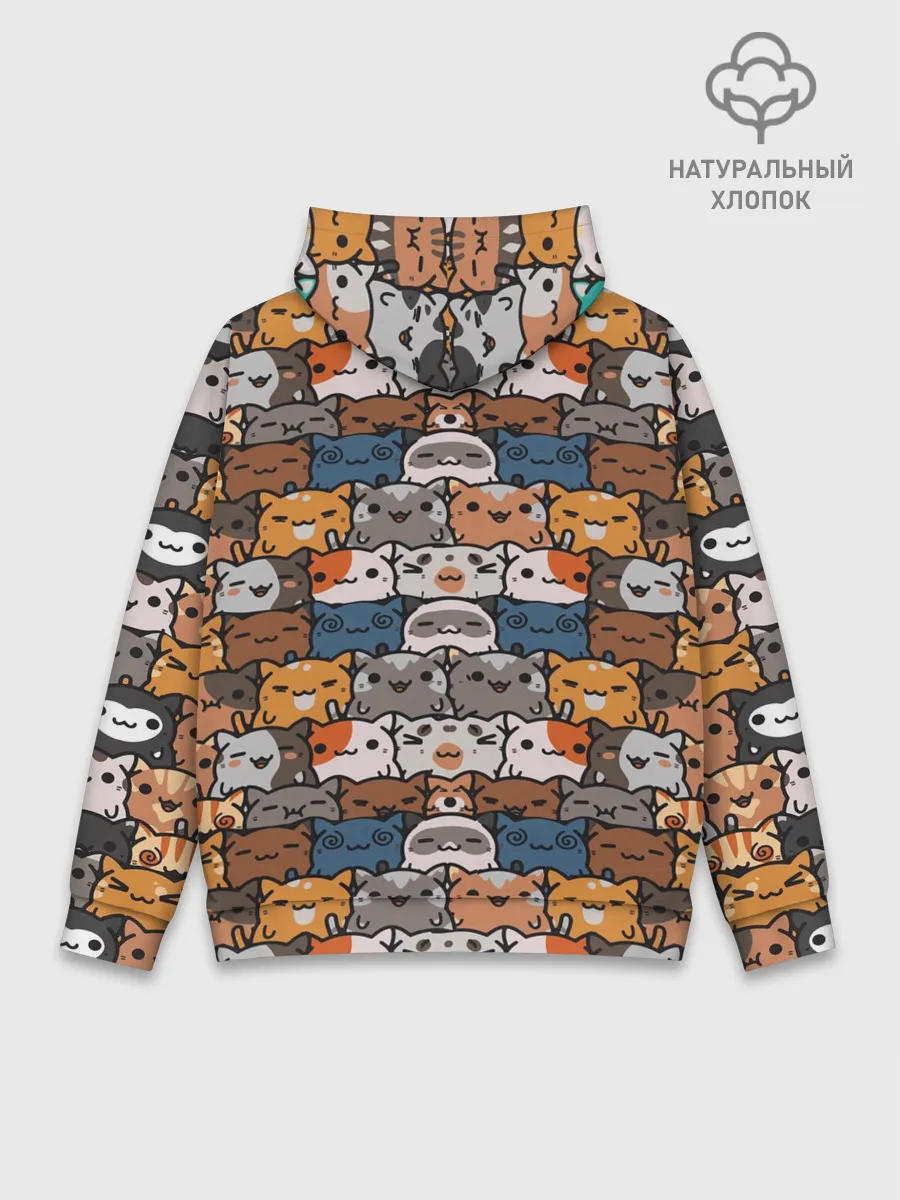 Худи мужской база хлопок / Котейки