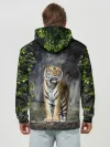 Худи мужской база хлопок / ТИГР В ЛЕСУ