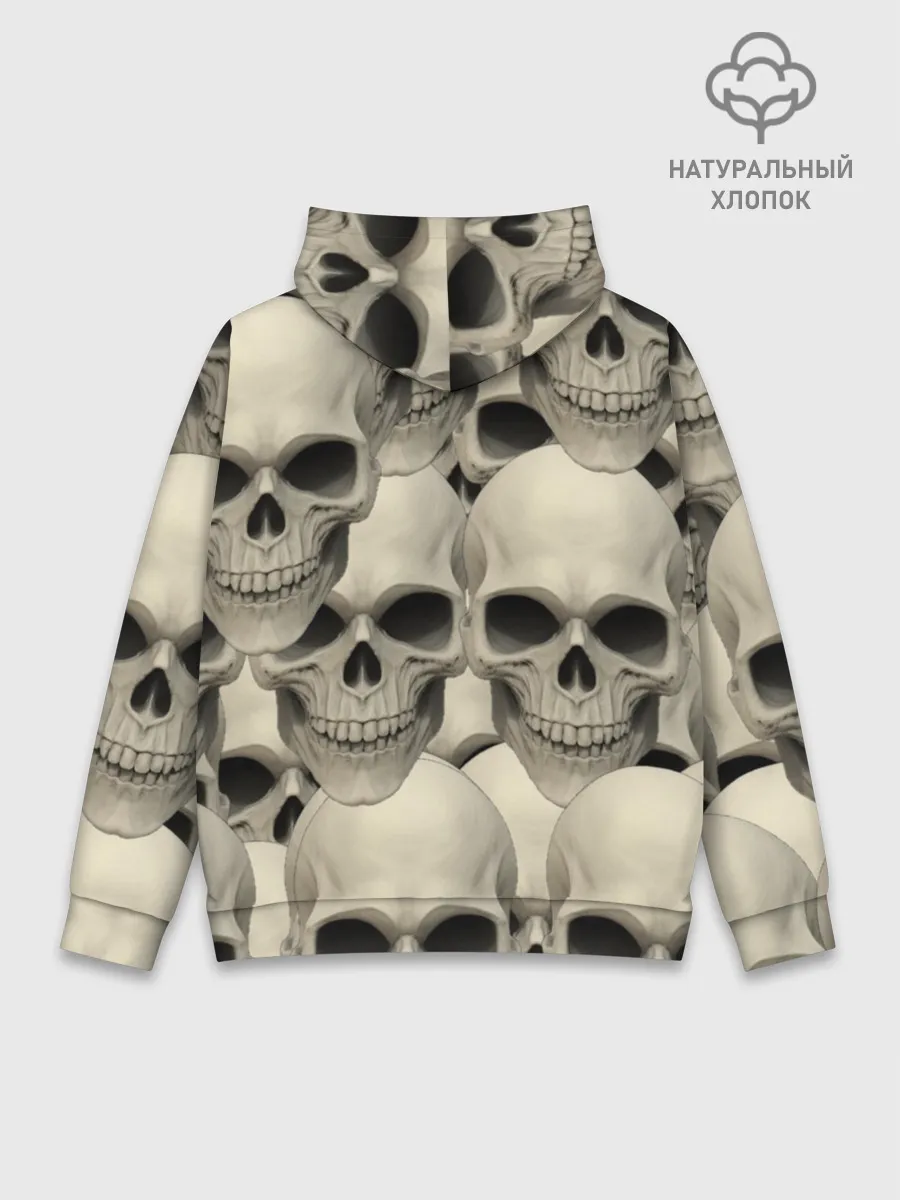 Худи мужской база хлопок / Черепа