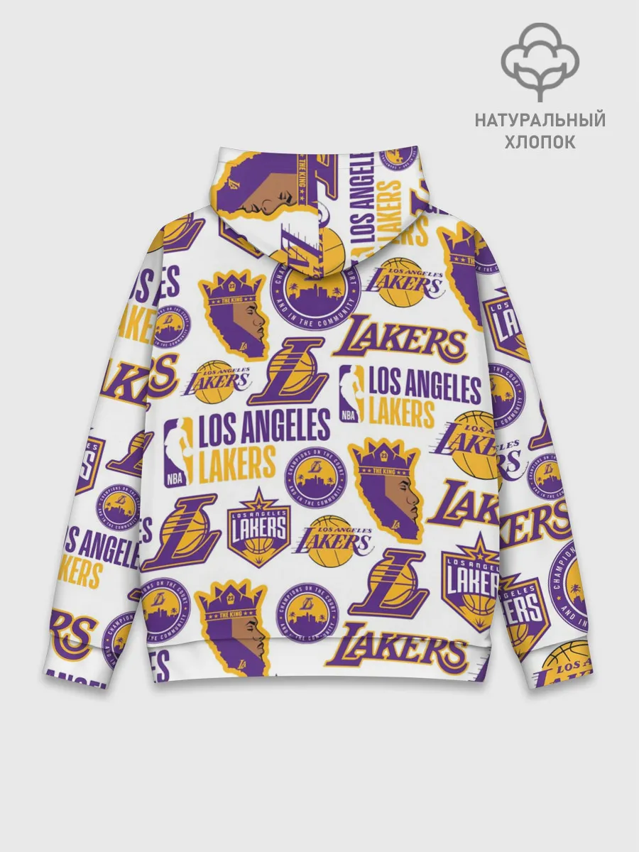Худи мужской база хлопок / LAKERS LOGO