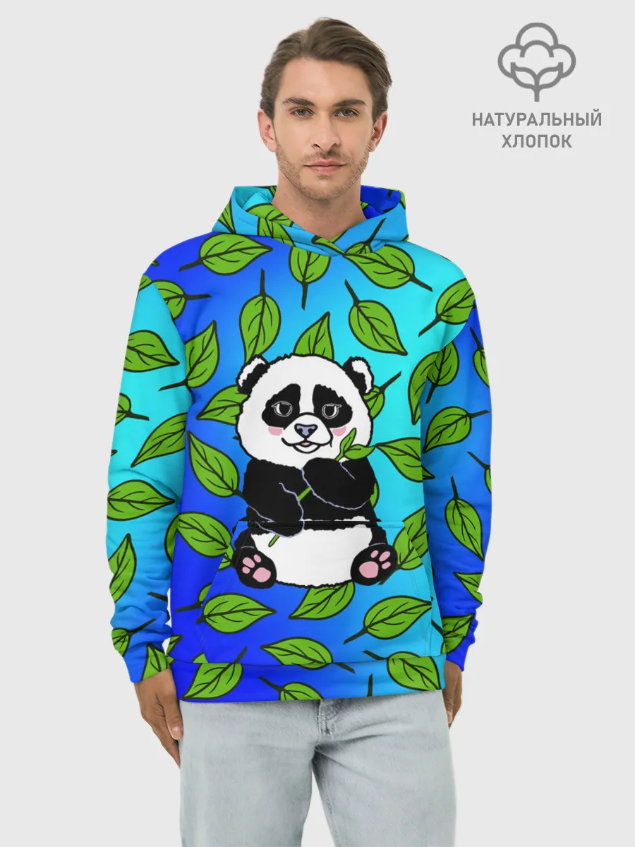 Худи мужской база хлопок / Панда