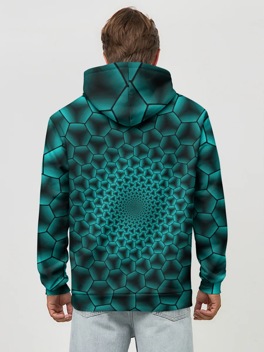 Худи мужской база хлопок / Anime шестиугольники