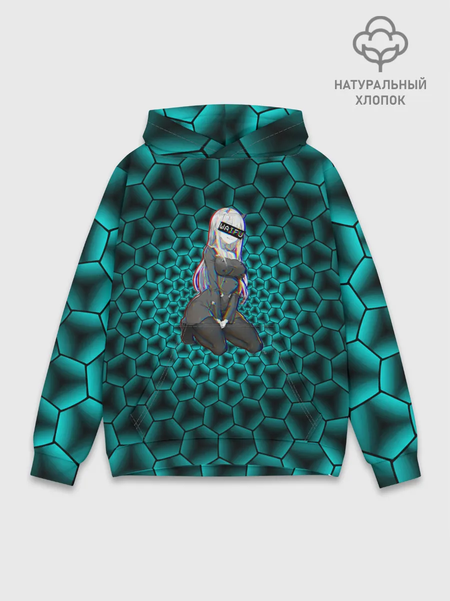 Худи мужской база хлопок / Anime шестиугольники