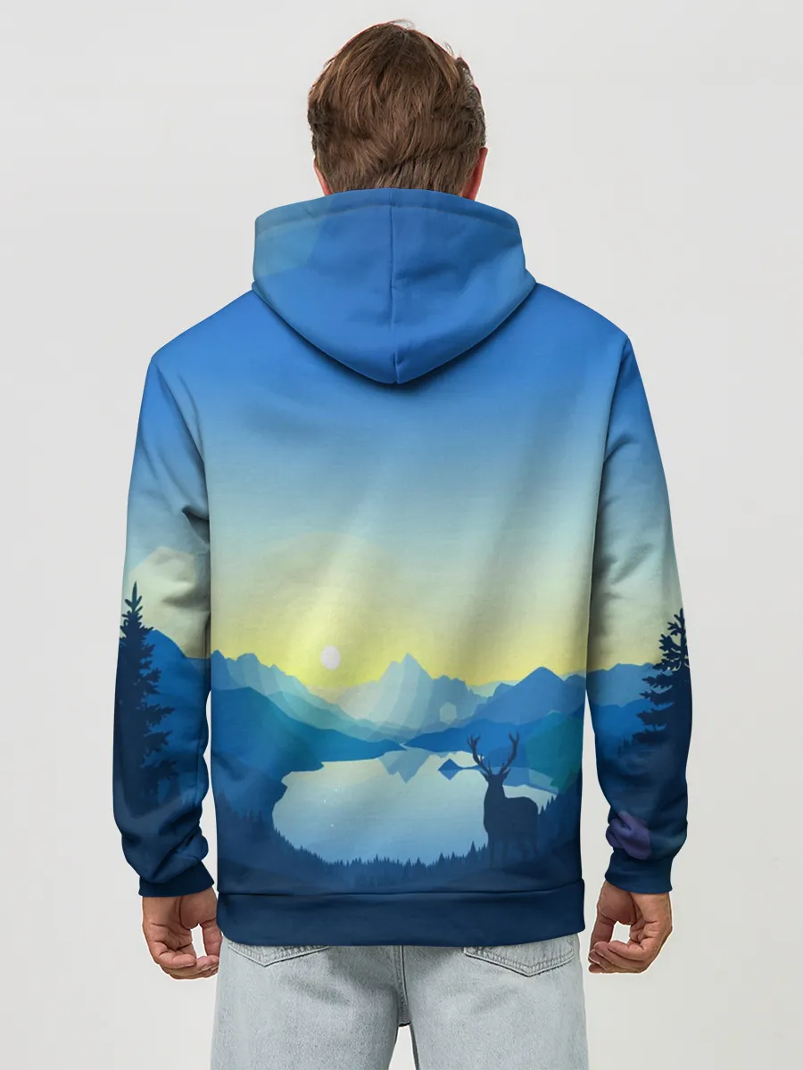 Худи мужской база хлопок / NATURE