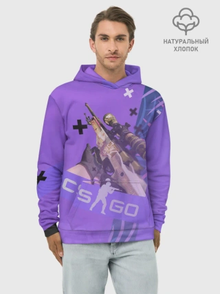 Худи мужской база хлопок / CS GO - Dragon lore | История о драконе