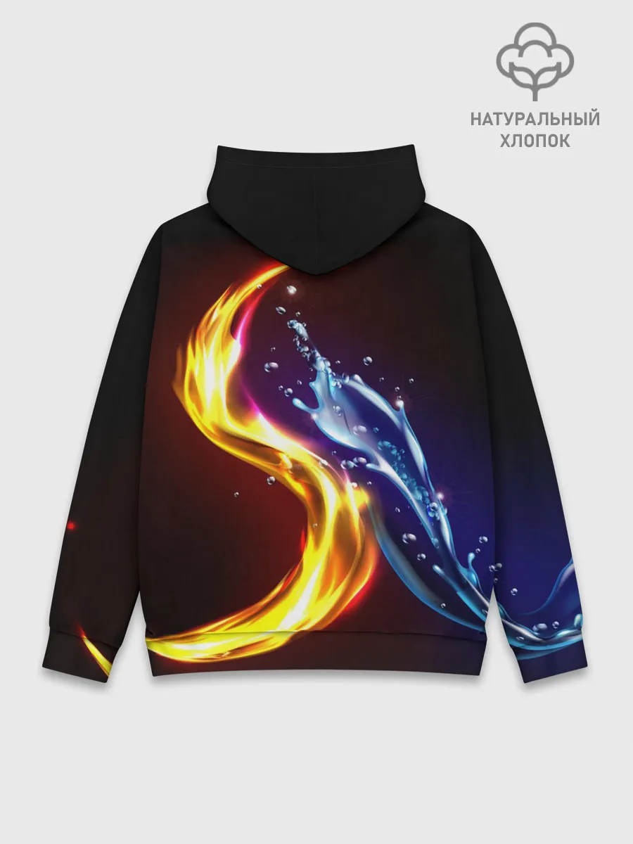 Худи мужской база хлопок / ОГОНЬ И ВОДА