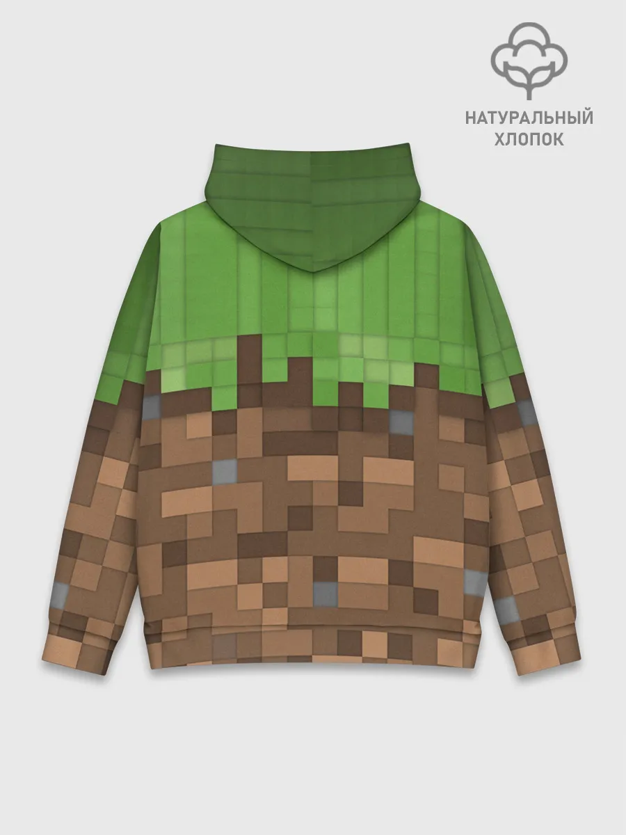 Худи мужской база хлопок / MineCraft | Крипер