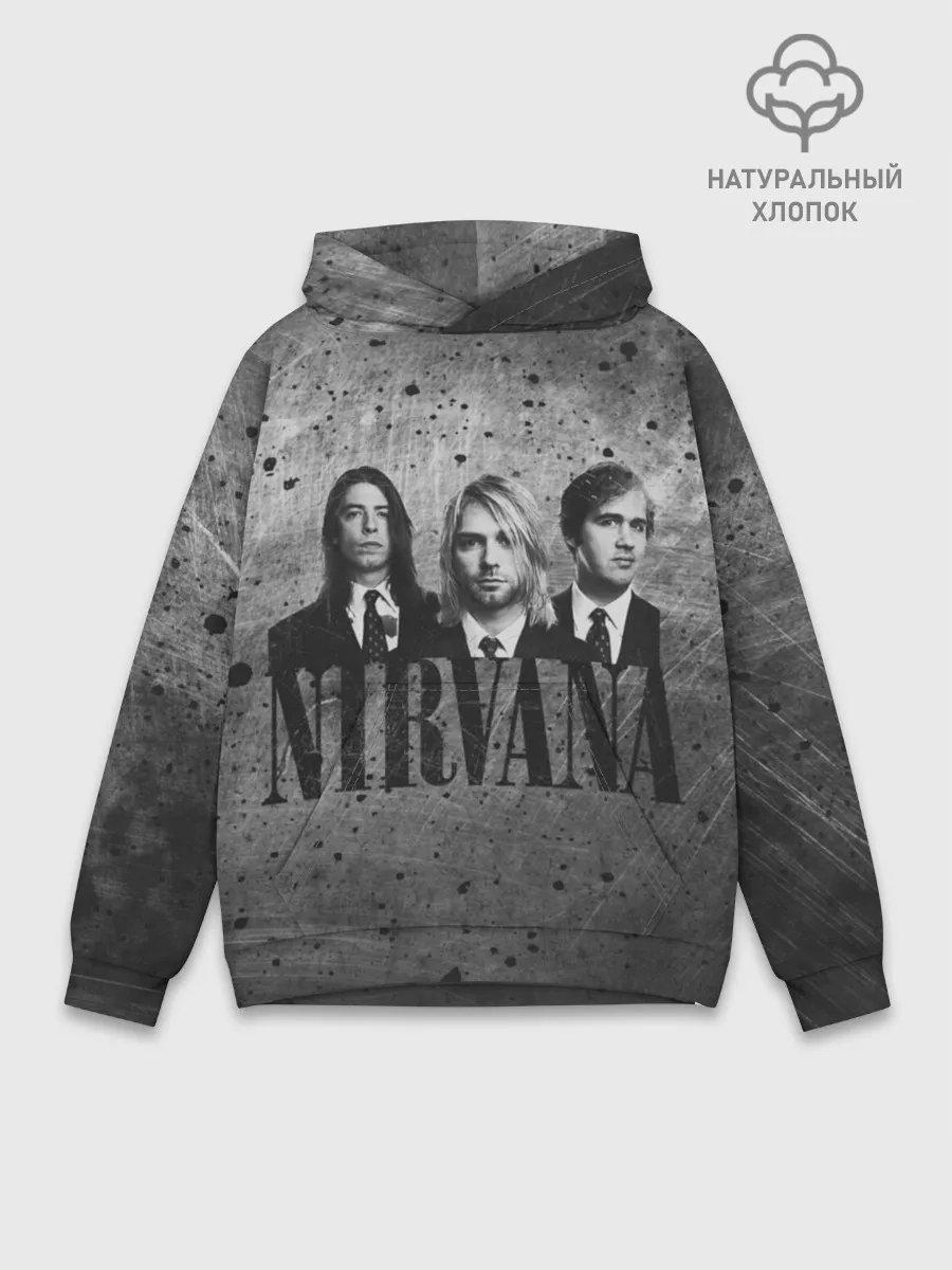 Худи мужской база хлопок / Нирвана