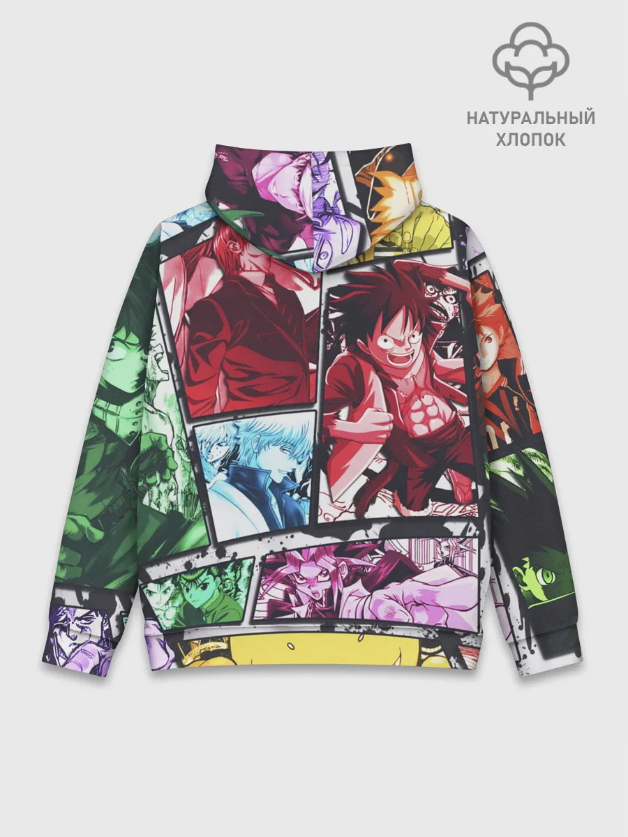 Худи мужской база хлопок / EPIC MAIN ANIME CHARACTERS 3D!