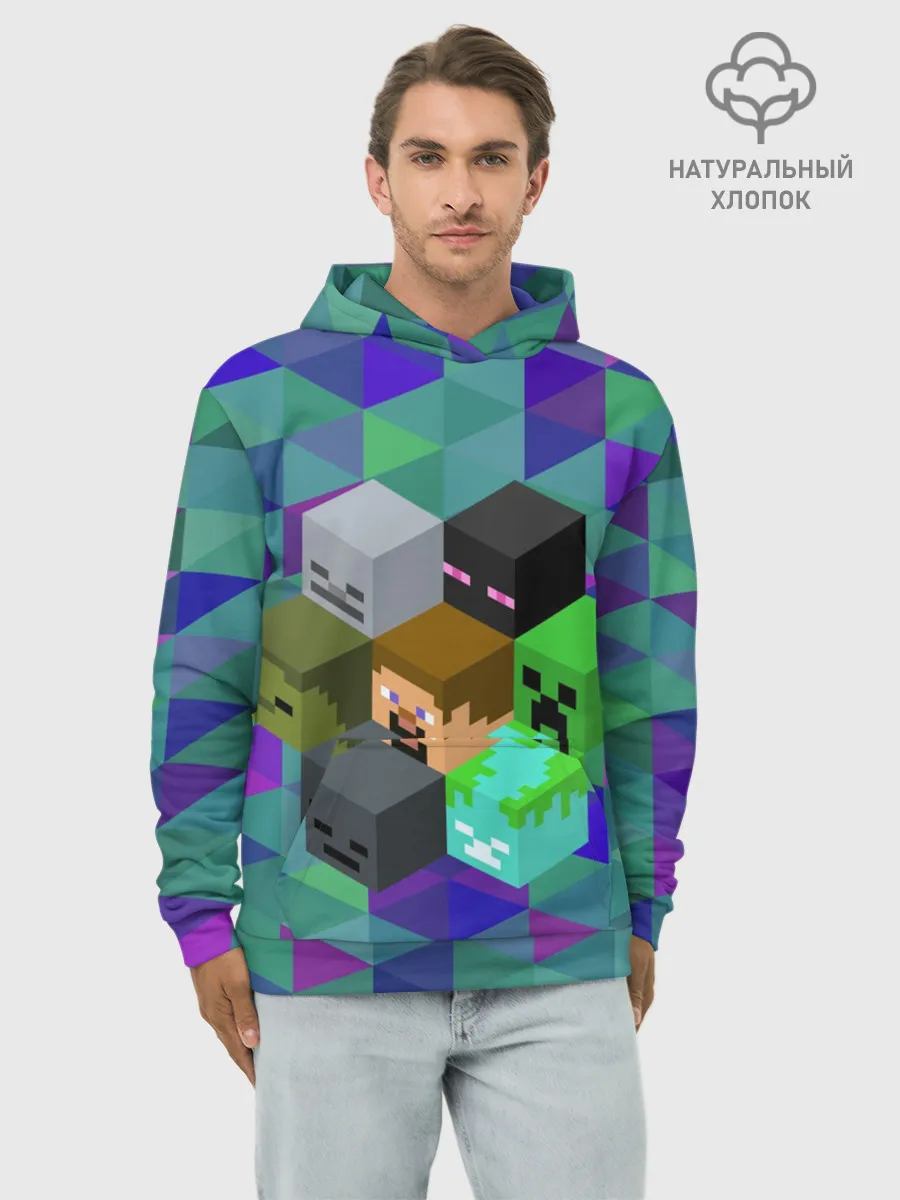 Худи мужской база хлопок / Minecraft