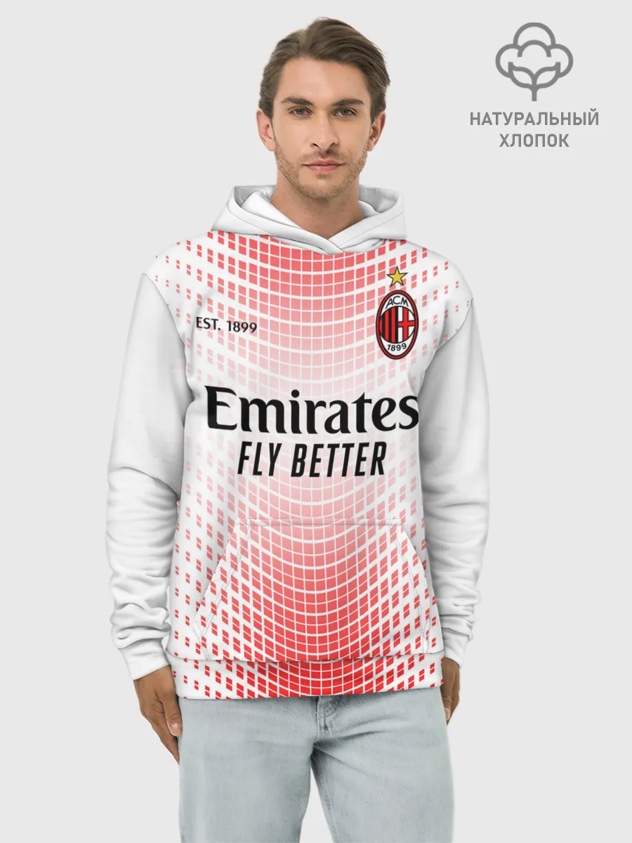 Худи мужской база хлопок / AC MILAN 20/21 - ГОСТЕВАЯ