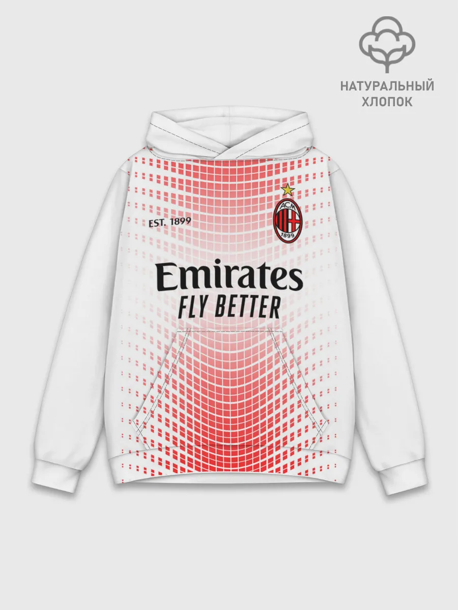 Худи мужской база хлопок / AC MILAN 20/21 - ГОСТЕВАЯ