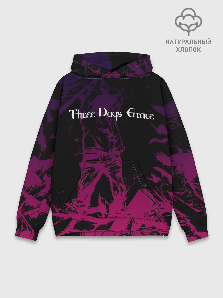 Худи мужской база хлопок / THREE DAYS GRACE.