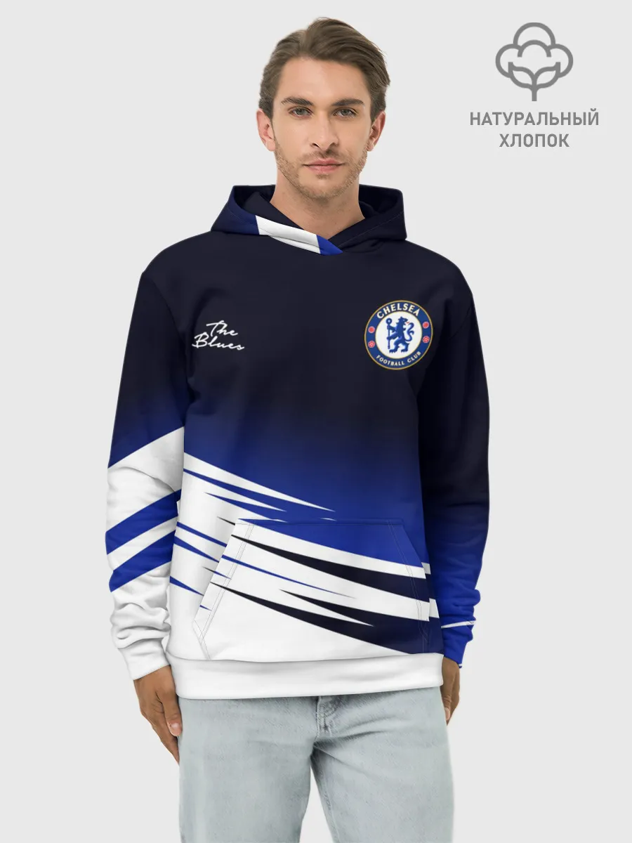 Худи мужской база хлопок / CHELSEA разминочная 19/20