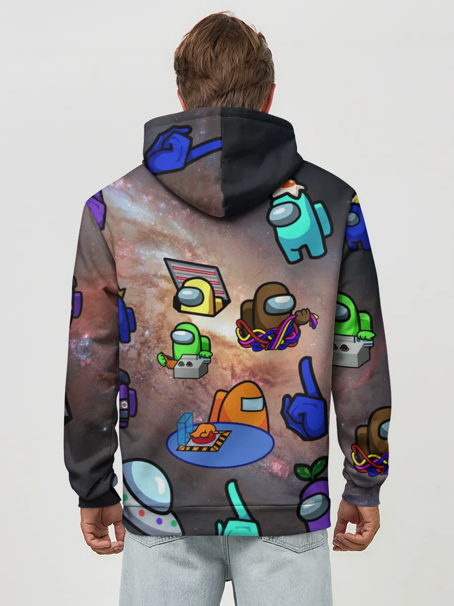 Худи мужской база хлопок / Among Us Чёрная дыра