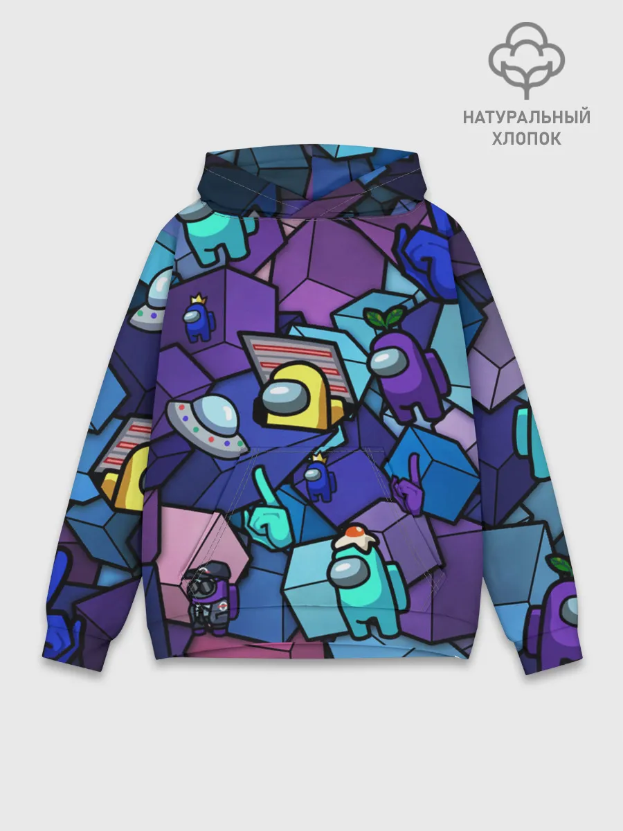 Худи мужской база хлопок / Among Us кубики
