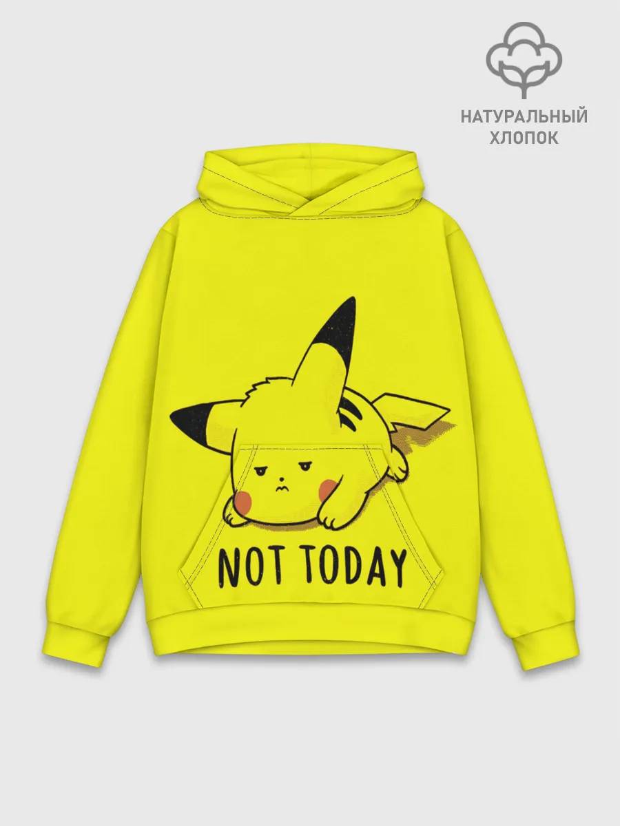 Худи мужской база хлопок / Пикачу лень