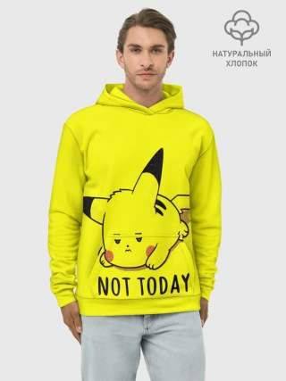 Худи мужской база хлопок / Пикачу лень
