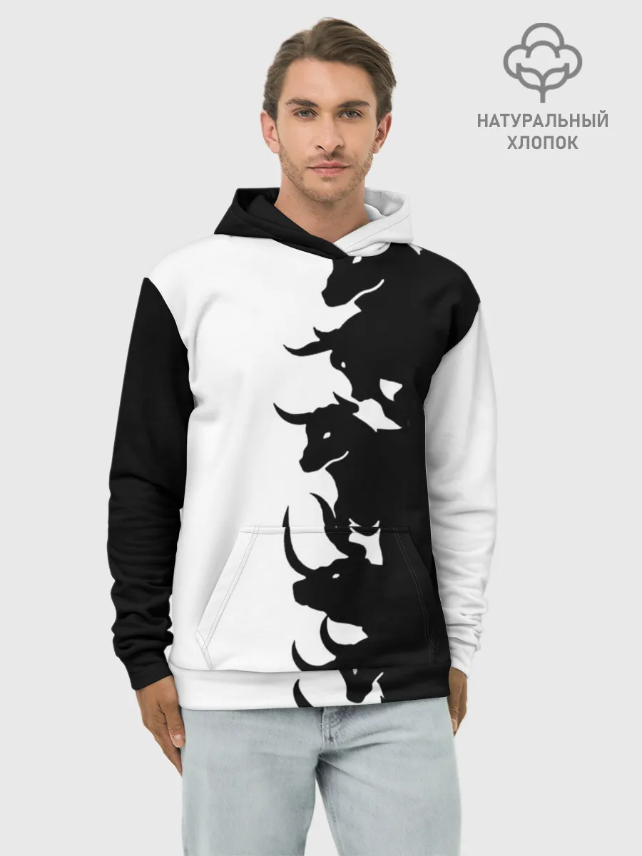 Худи мужской база хлопок / Символ 2021 | Год Быка