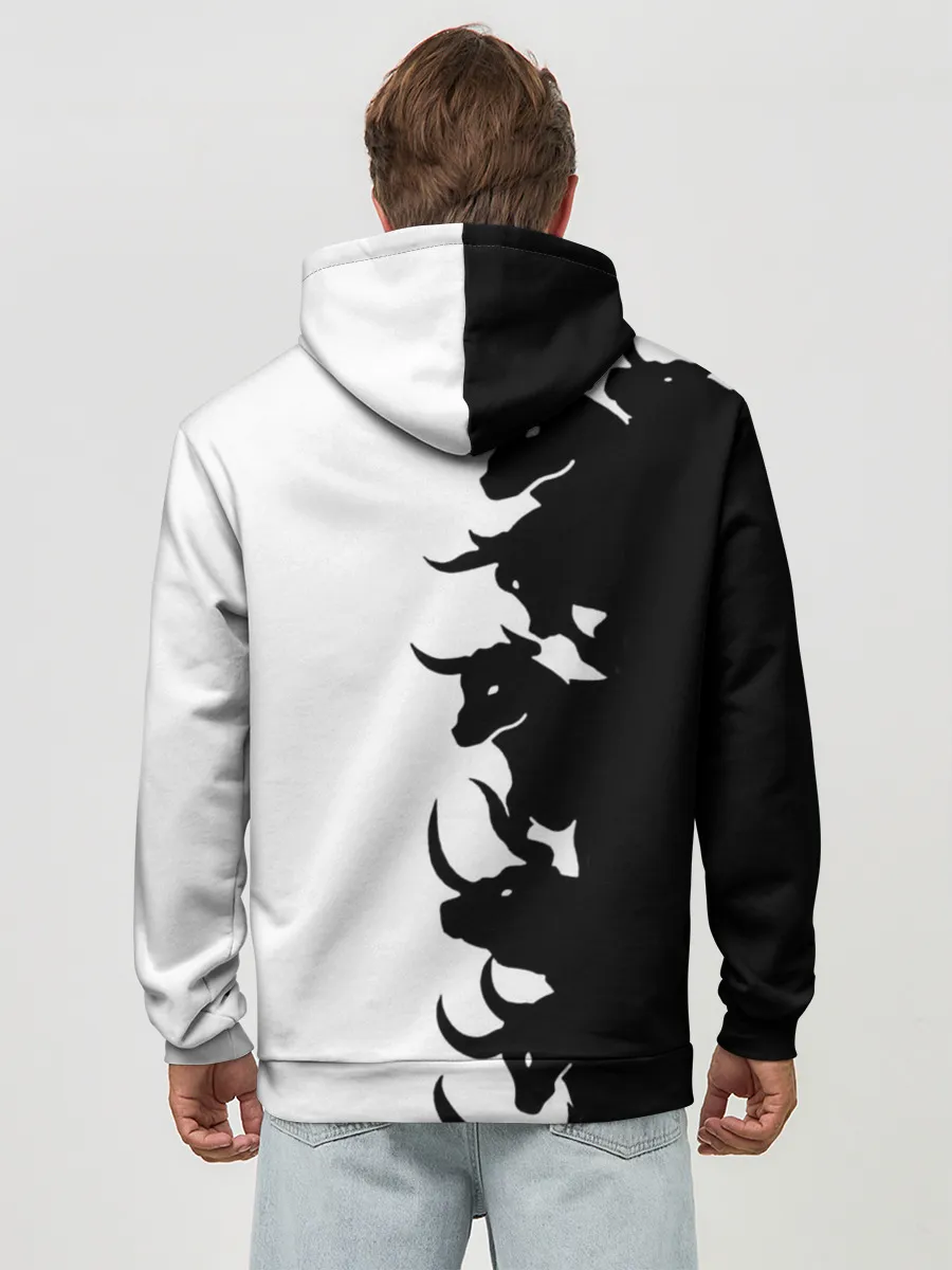 Худи мужской база хлопок / Символ 2021 | Год Быка