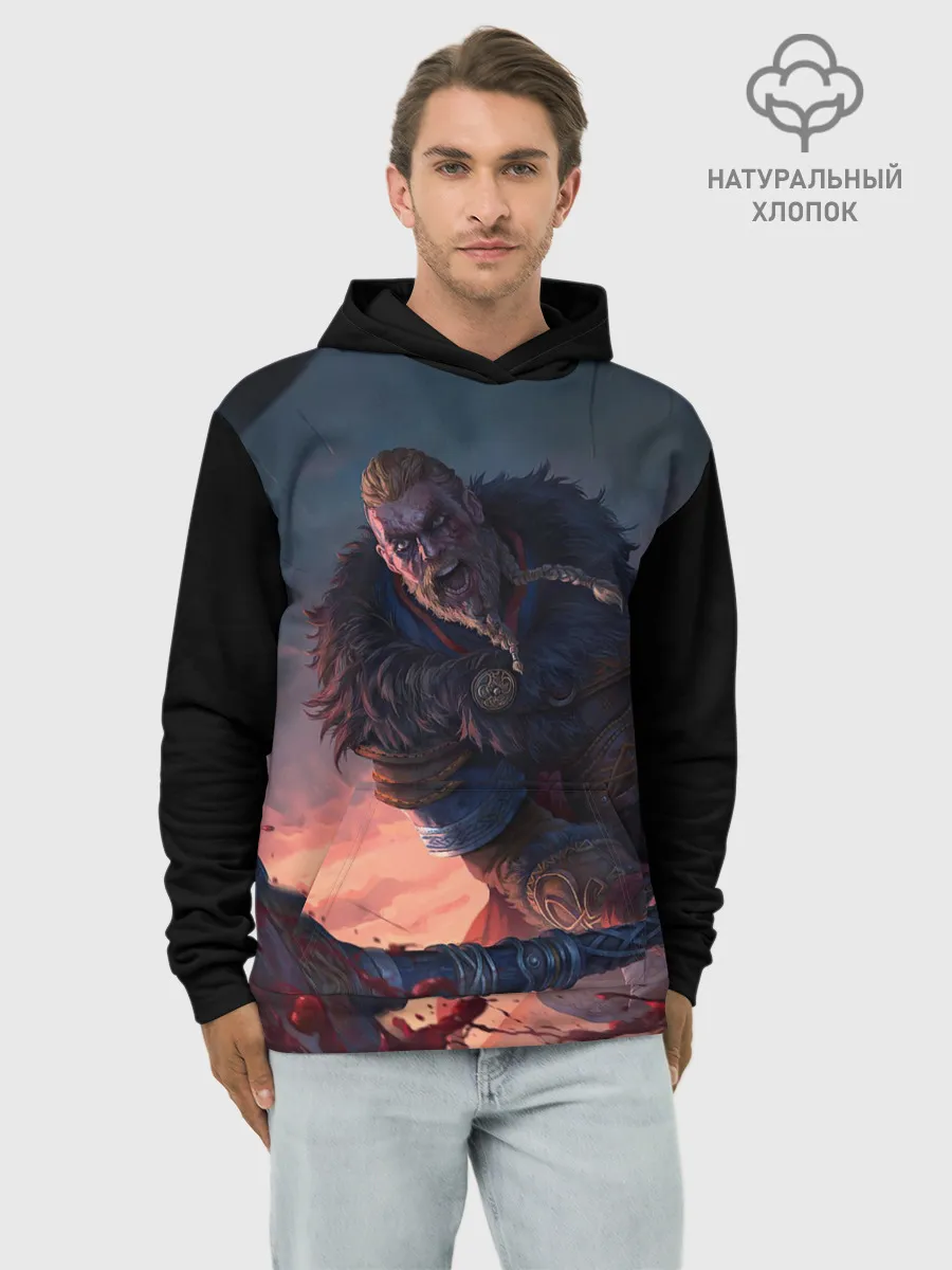 Худи мужской база хлопок / ASSASSINS CREED VALHALLA